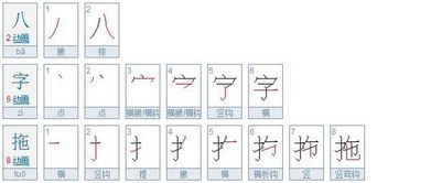 八字的笔顺，八字的笔顺正确的写法田字格