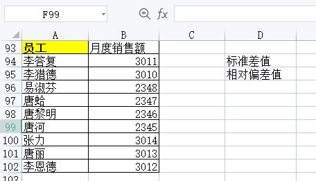 Excel怎样计算标准偏差值