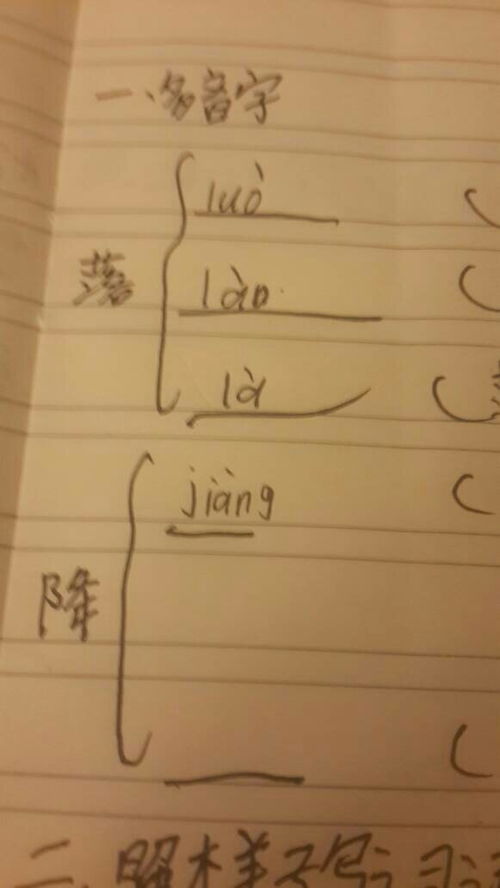 “降”的多音字