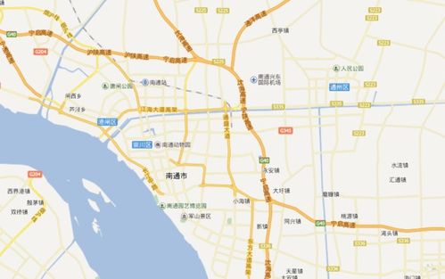 江苏南通地图全图高清，江苏南通地图全图