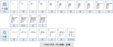 花字笔画顺序，花字笔画顺序怎么写的