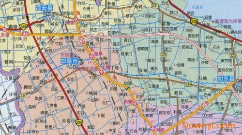 江苏13个省辖市名称及分布地图