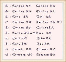 重的多音字有哪些?