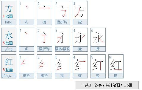 万的笔顺是，方的笔顺是哪一年改的